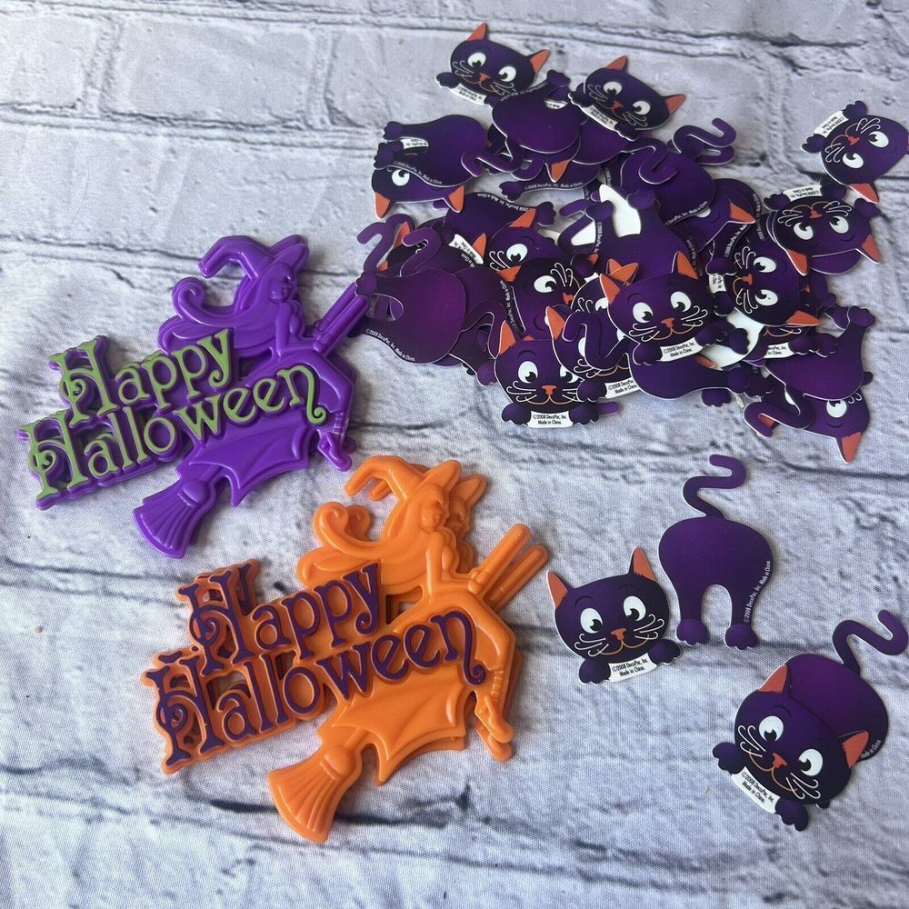 2008 Decorate Cat Cupcake Toppers & Happy Halloween Witch‎ 64 Pcs